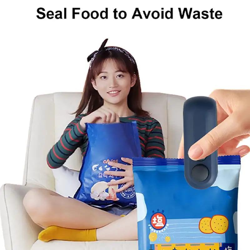 Mini Handheld Food Heat Sealer USB Rechargeable
