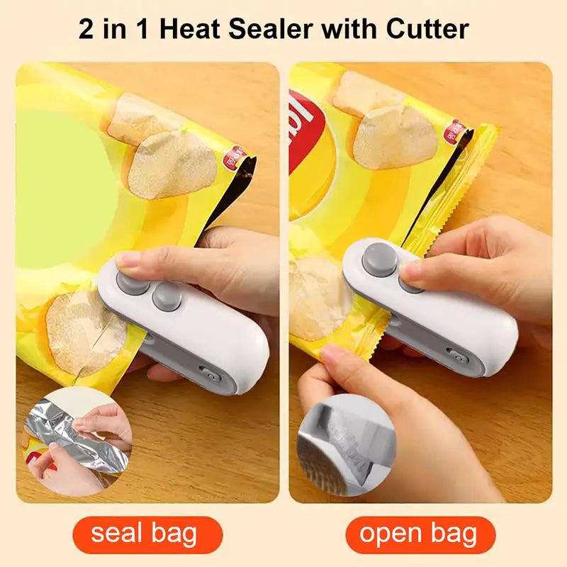 Mini Handheld Food Heat Sealer USB Rechargeable