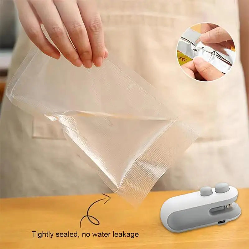 Mini Handheld Food Heat Sealer USB Rechargeable